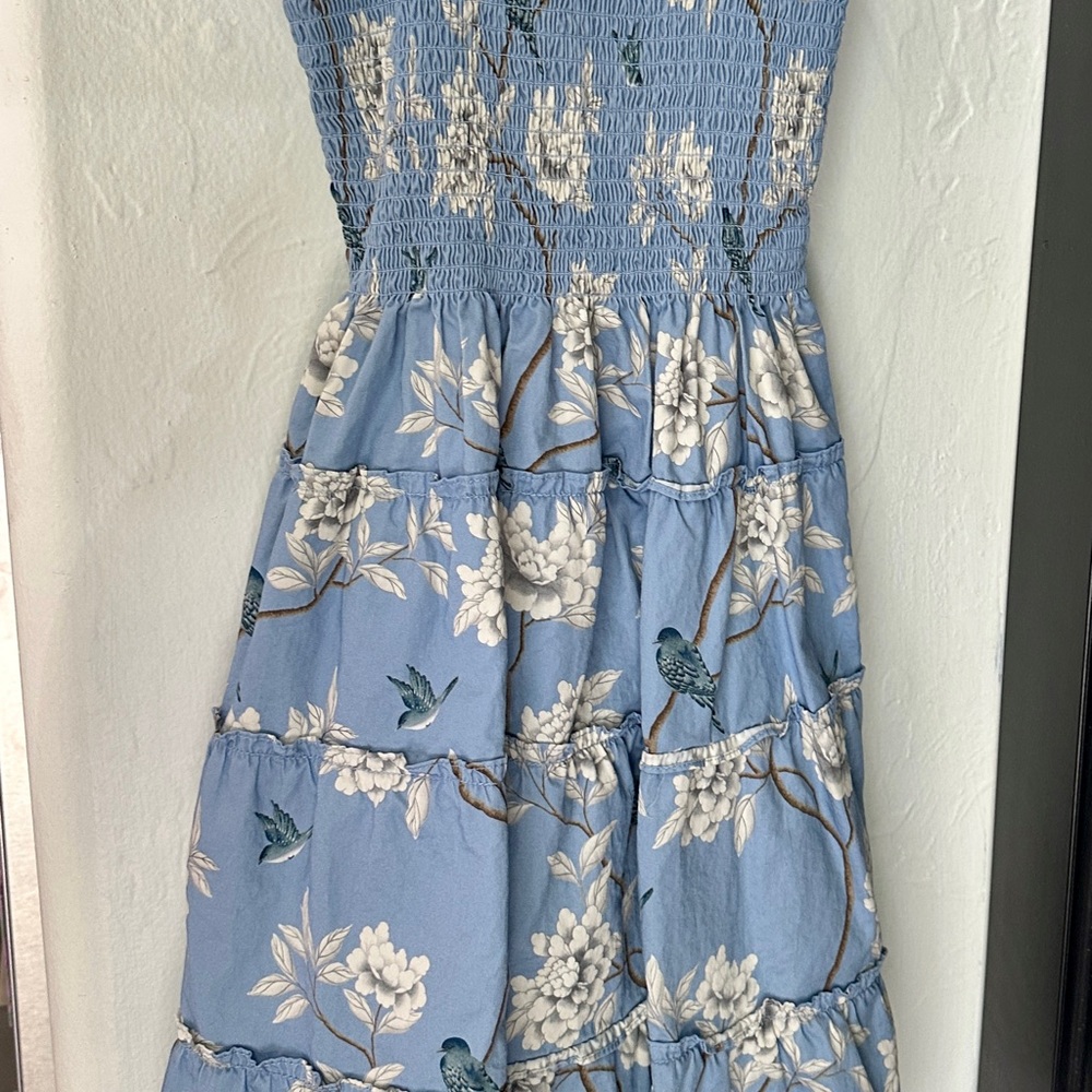 Hill House Tiny Ellie Nap Dress Diane Hill Blue Chinoiserie - 9/10Y - Picture 3 of 4